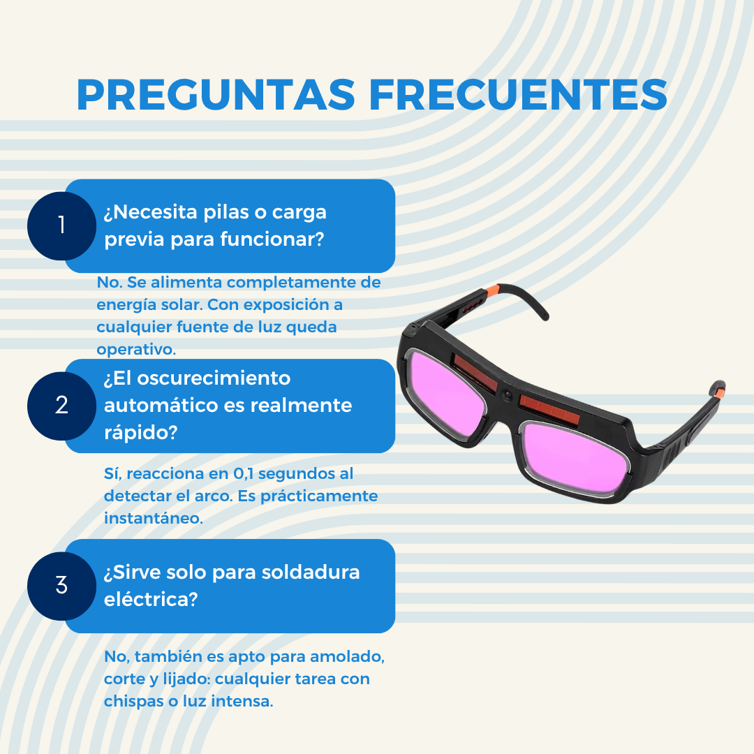 Preguntas frecuentes sobre lentes de soldadura fotosensibles autom&aacute;ticos